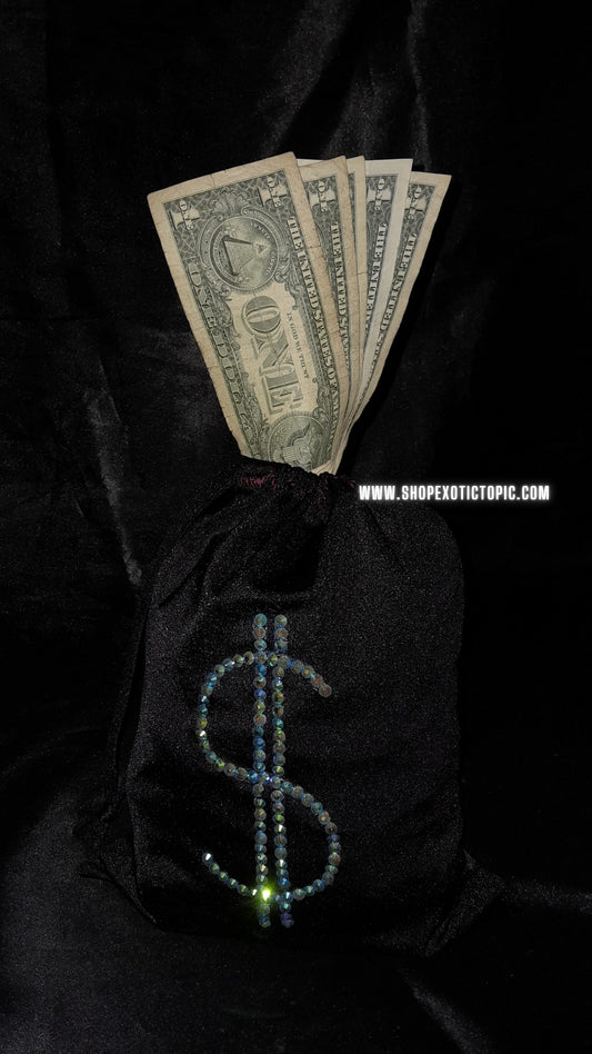 STACKED BLACK MONEY BAG